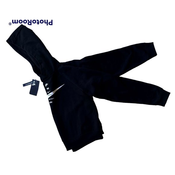 NWT 2017 Nike Oversized Hoodie Women's Medium Black Swoosh Just do It Fl… - Picture 7 of 13